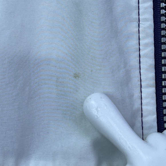 VTG Nike Jacket Men's Large Blue Big Swoosh Hooded Full Zip Long Windbreaker - Picture 5 of 16